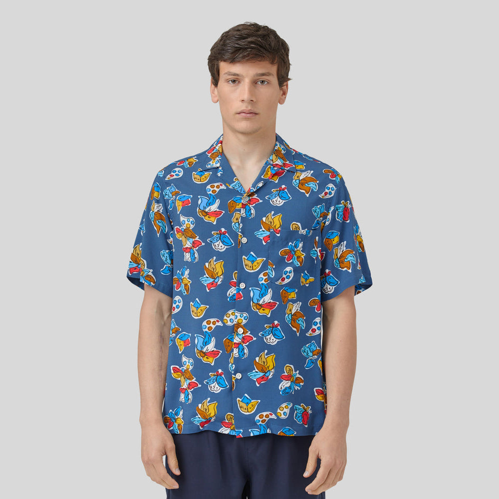 Portuguese Flannel Flower Doodle Shirt