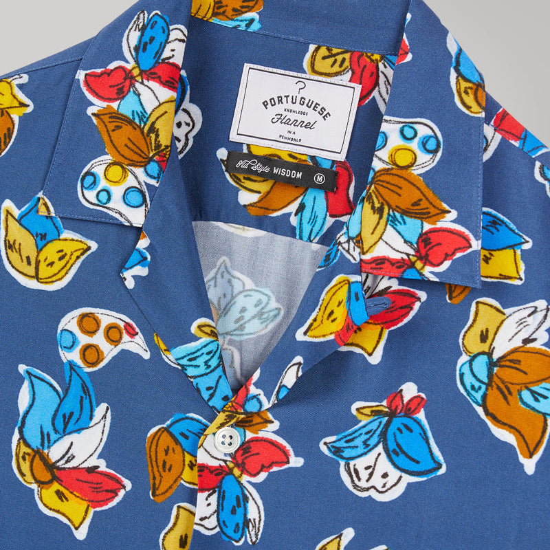 Portuguese Flannel Flower Doodle Shirt