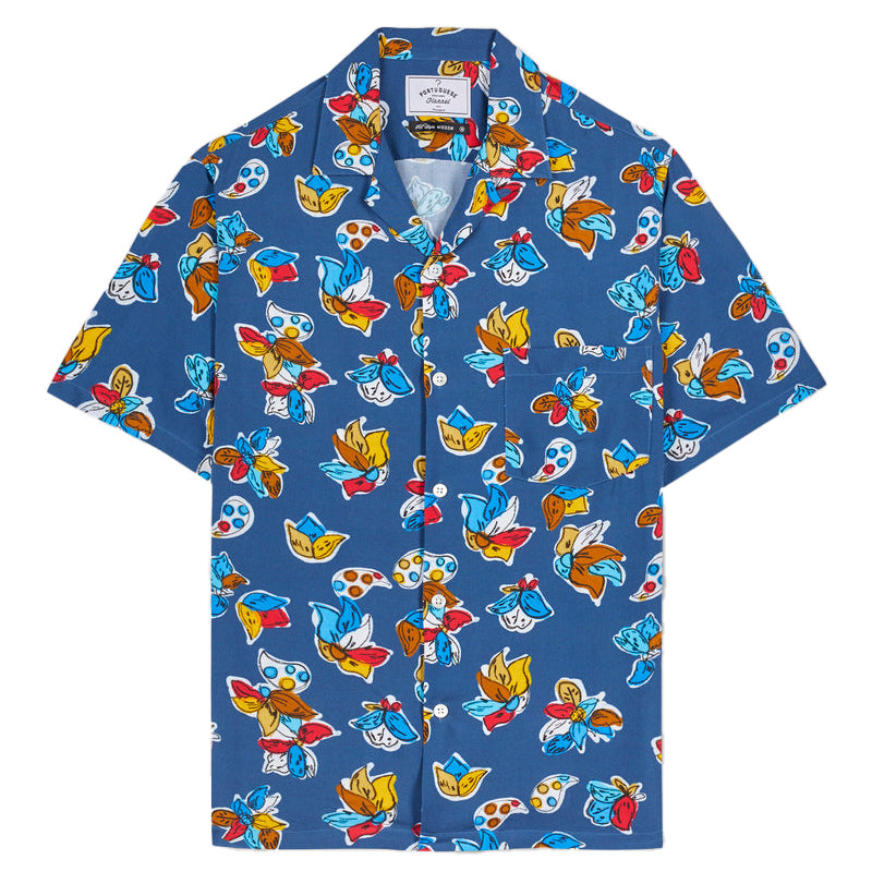 Portuguese Flannel Flower Doodle Shirt