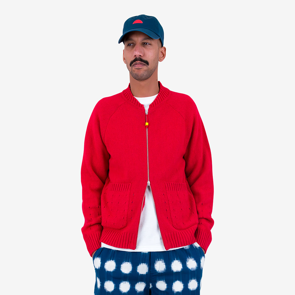 Folk Pointelle Knit Bomber