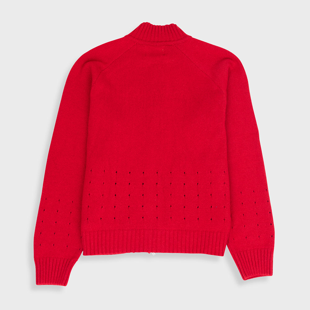 Folk Pointelle Knit Bomber
