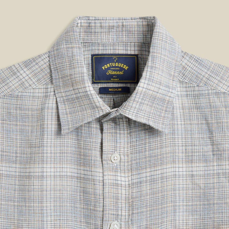 Portuguese Flannel Gem Linen Check Shirt