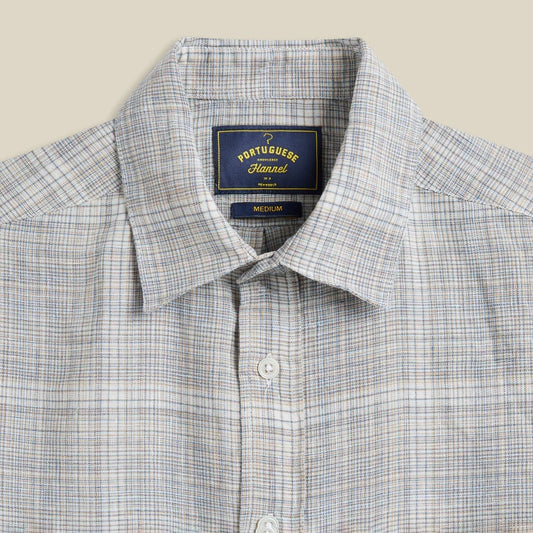 Portuguese Flannel Gem Linen Check Shirt