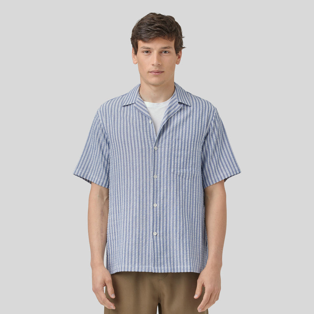 Portuguese Flannel Jacquard Chambray Shirt