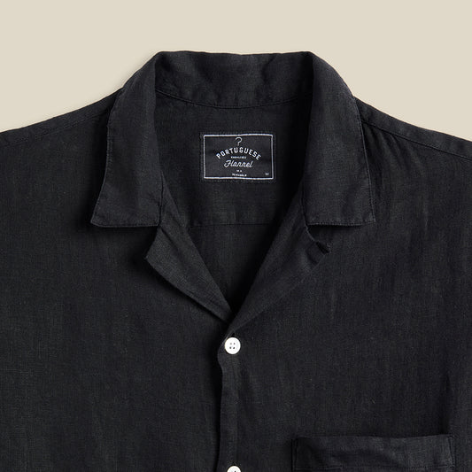 Portuguese Flannel Linen Camp Collar Shirt