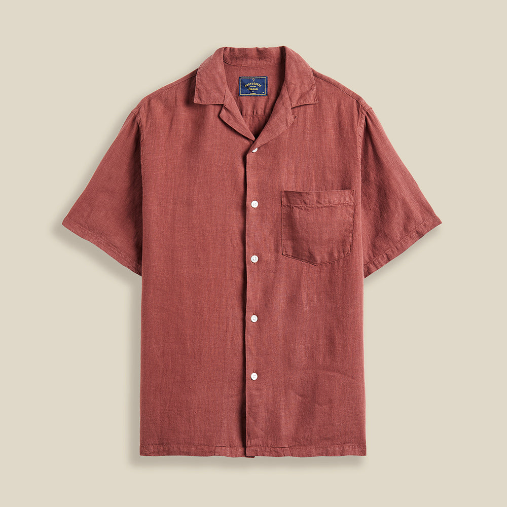 Portuguese Flannel Linen Camp Collar Shirt