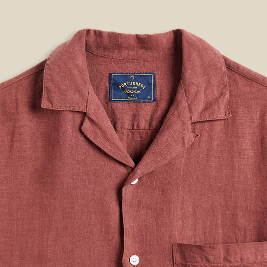 Portuguese Flannel Linen Camp Collar Shirt