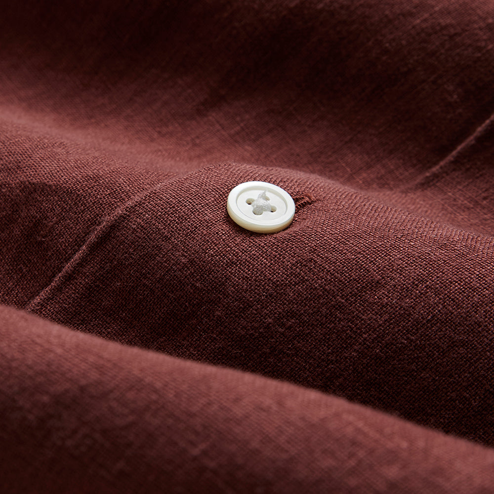 Portuguese Flannel Linen Camp Collar Shirt