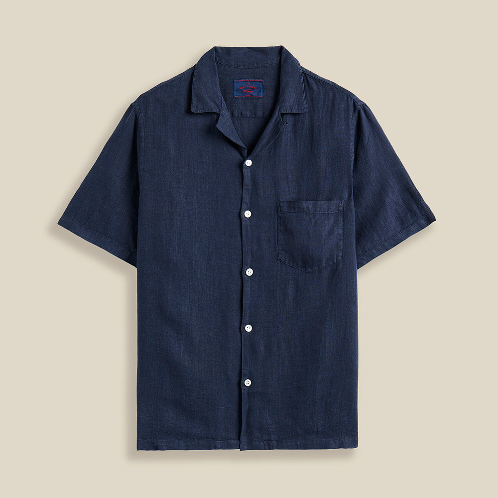 Portuguese Flannel Linen Camp Collar Shirt