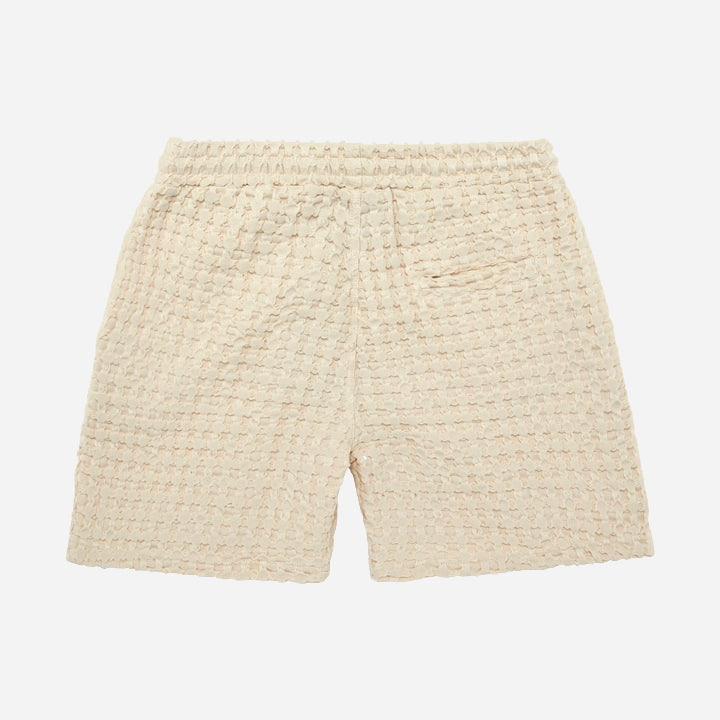 OAS Ecru Porto Waffle Shorts