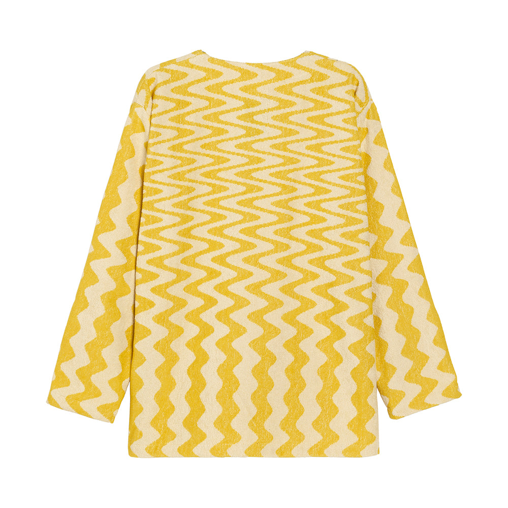 OAS Wiggle Straw Terry Cardigan