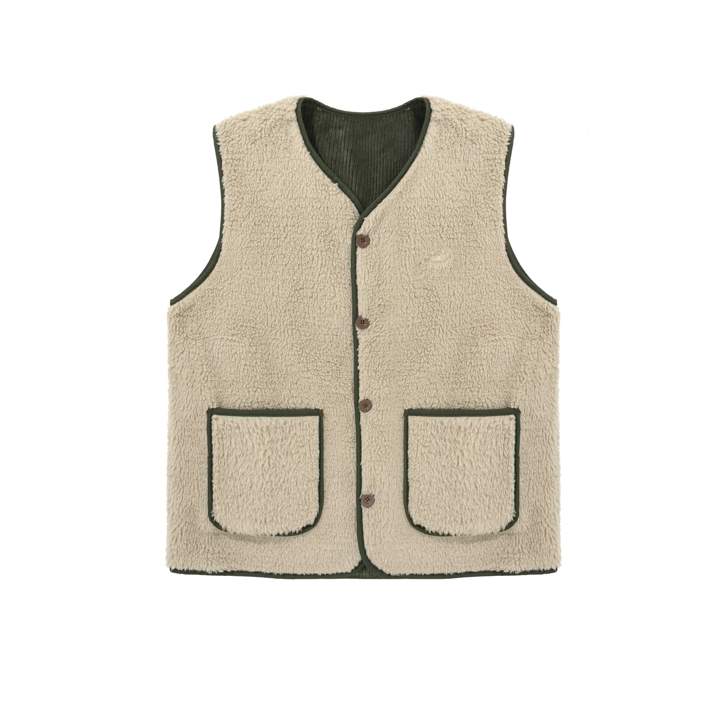 Kappy Reversible Fleece Corduroy Vest