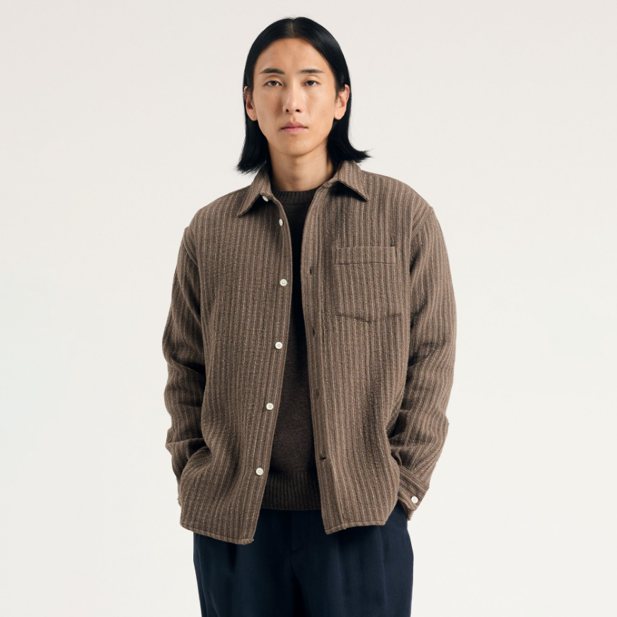 Norse Projects Ole Oversized Wool Stripe Shirt