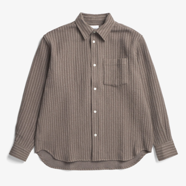 Norse Projects Ole Oversized Wool Stripe Shirt