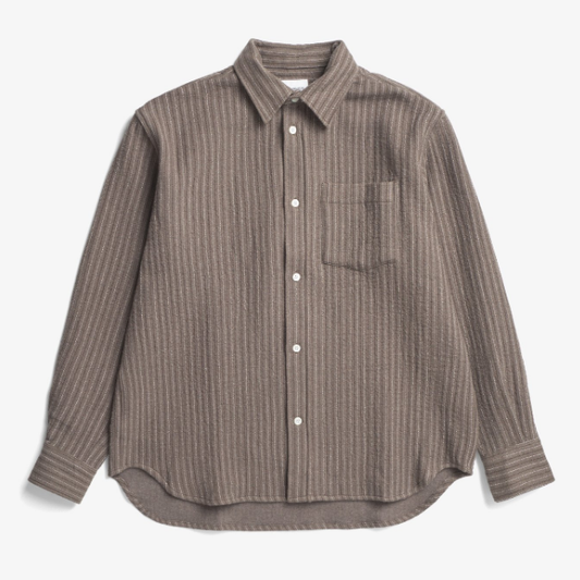 Norse Projects Ole Oversized Wool Stripe Shirt
