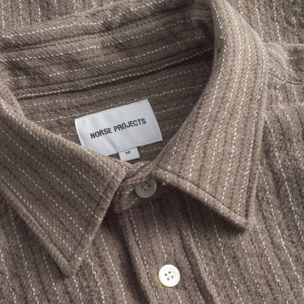 Norse Projects Ole Oversized Wool Stripe Shirt