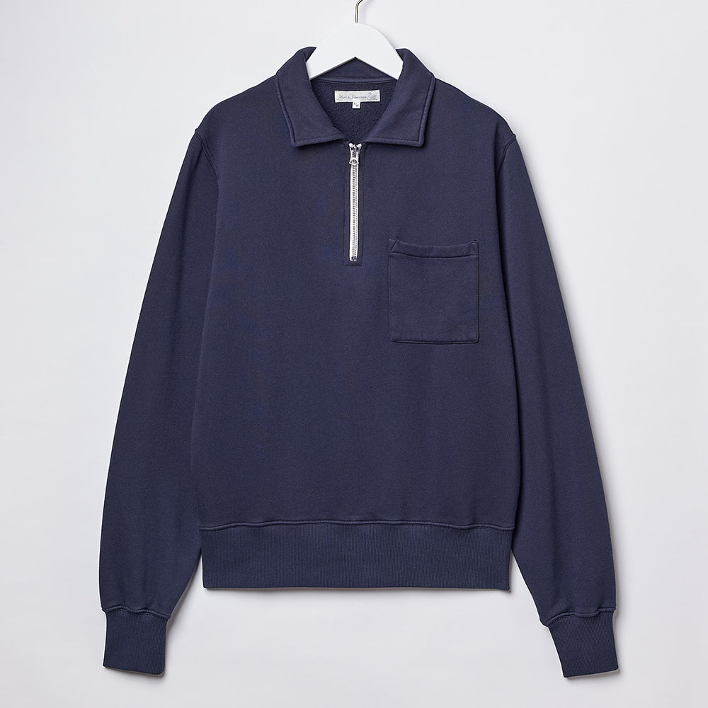 Merz b. Schwanen Good Basics Zip Collar Sweat