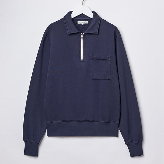 Merz b. Schwanen Good Basics Zip Collar Sweat