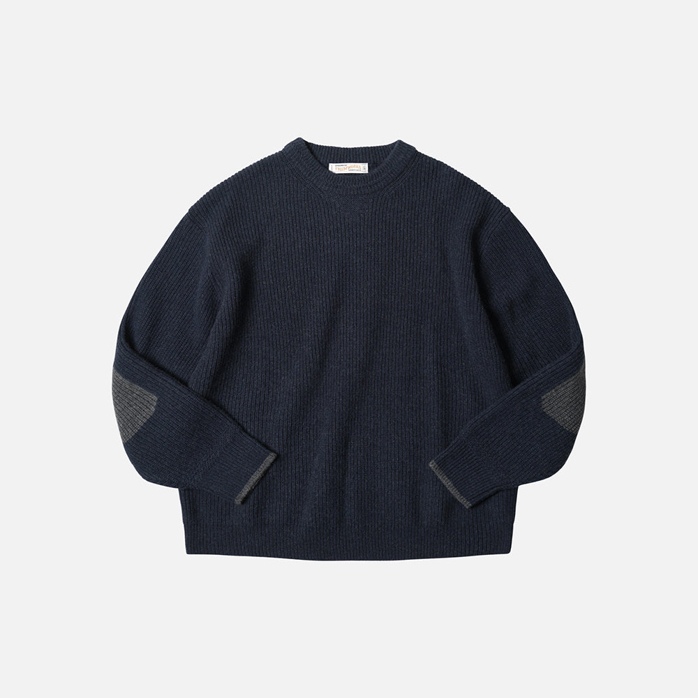 FrizmWORKS Patch Round Pullover Knit