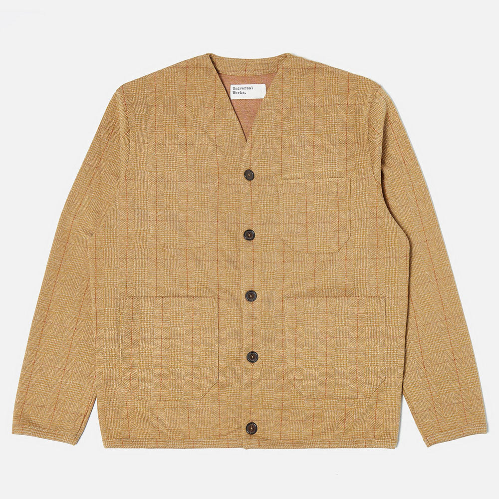 Universal Works Wales Check Fleece Cardigan