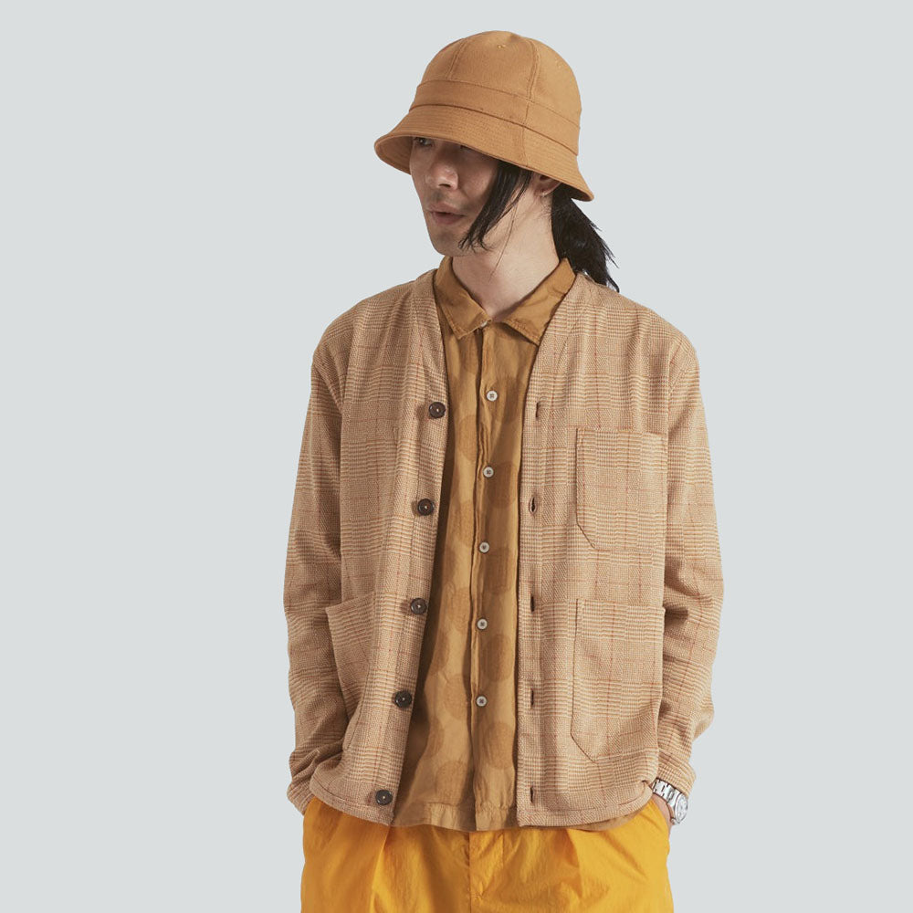 Universal Works Wales Check Fleece Cardigan