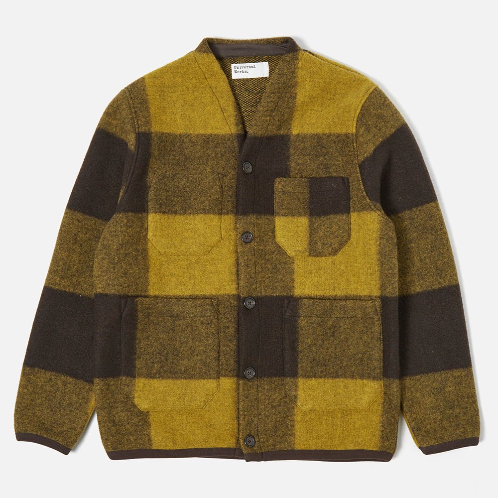 Universal Works Studio Check Cardigan