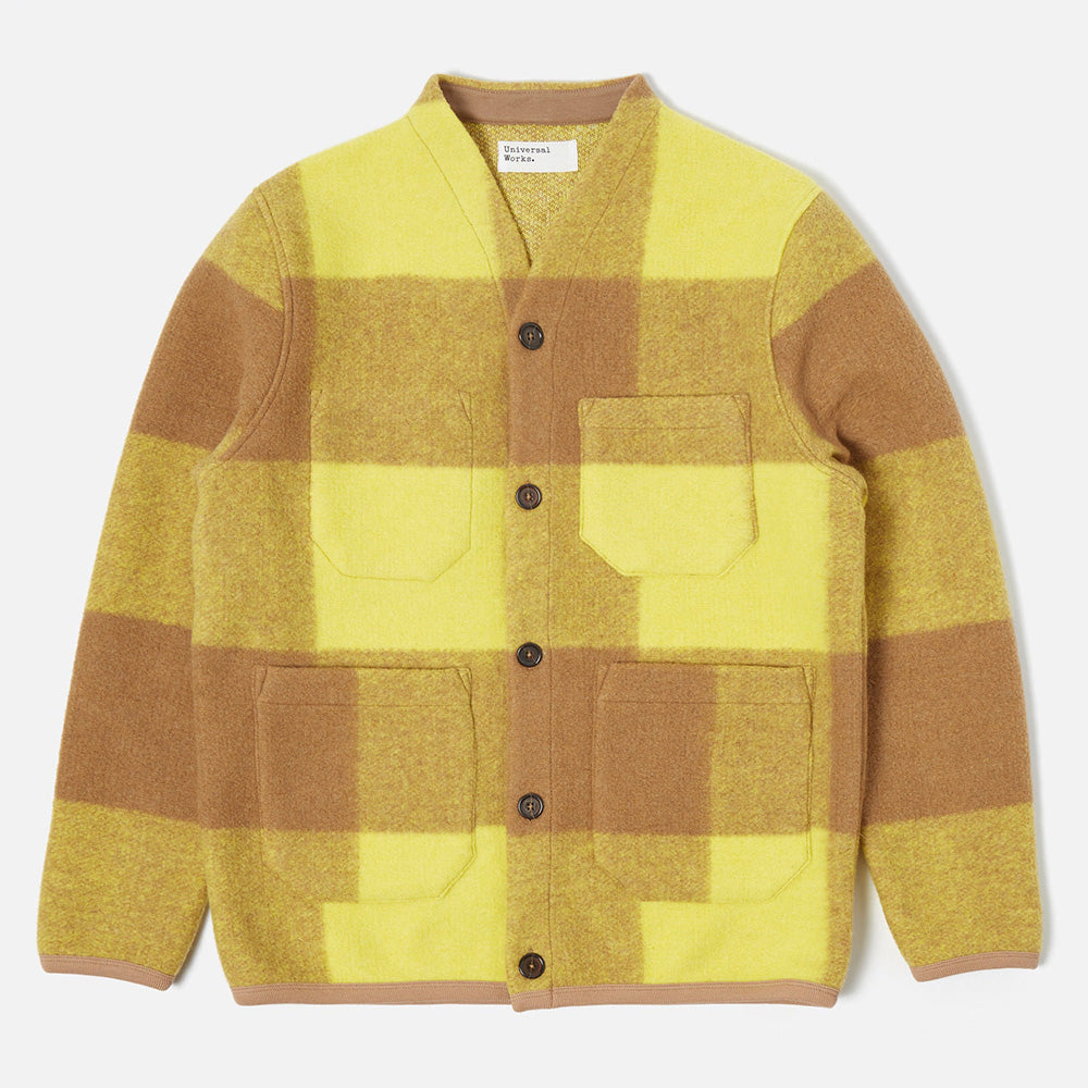 Universal Works Studio Check Cardigan