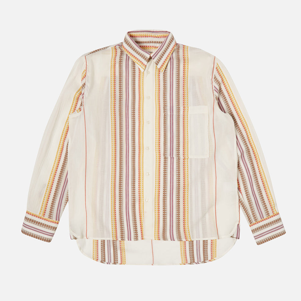 Universal Works Square Pocket Mala Stripe Shirt