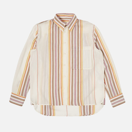 Universal Works Square Pocket Mala Stripe Shirt