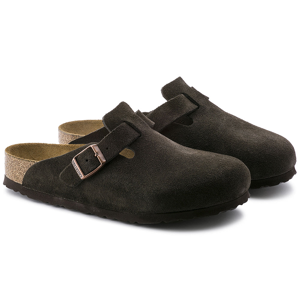 Birkenstock Boston Soft Footbed Suede Leather Narrow In, 46% OFF