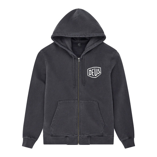 Deus Ex Machina Shield Garment Dyed Zip Hoodie