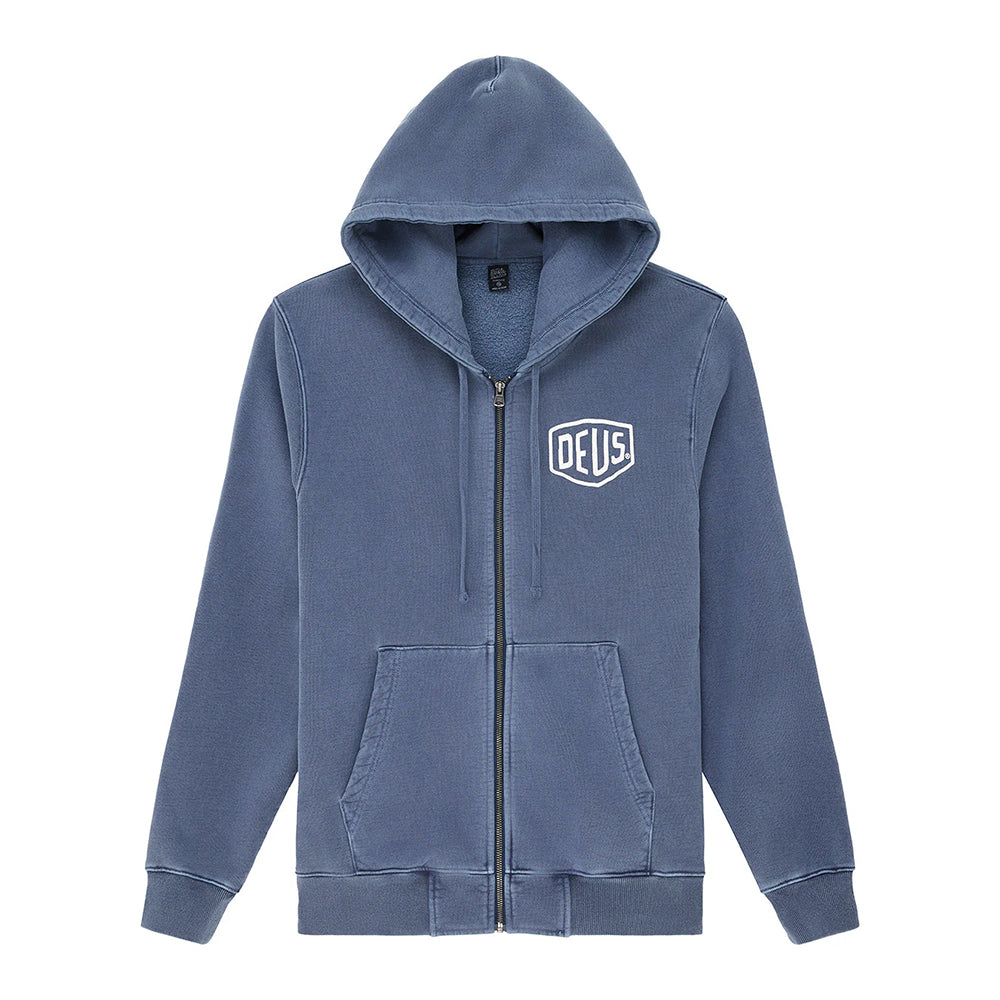 Deus Ex Machina Shield Garment Dyed Zip Hoodie