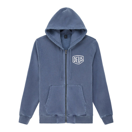 Deus Ex Machina Shield Garment Dyed Zip Hoodie