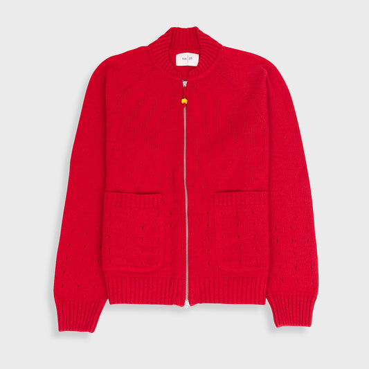Folk Pointelle Knit Bomber