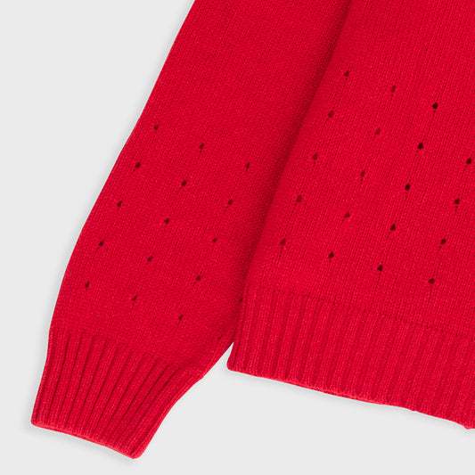 Folk Pointelle Knit Bomber