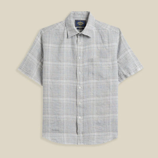 Portuguese Flannel Gem Linen Check Shirt