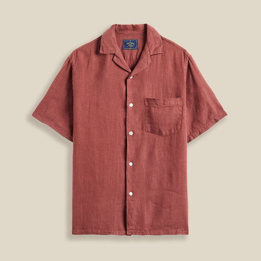 Portuguese Flannel Linen Camp Collar Shirt