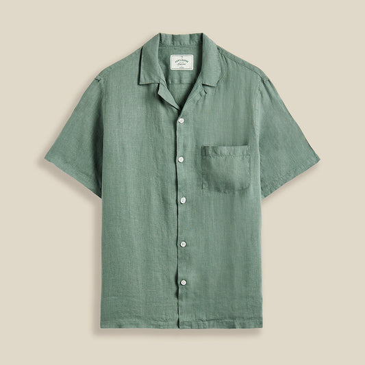 Portuguese Flannel Linen Camp Collar Shirt