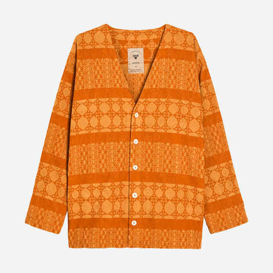 OAS Orange Ventura Terry Cardigan