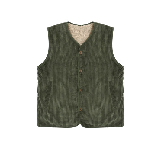 Kappy Reversible Fleece Corduroy Vest