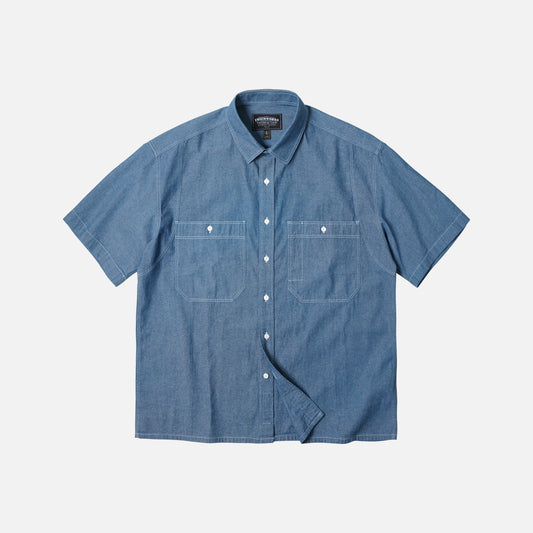 FrizmWORKS Chambray Big Pocket Half Shirt