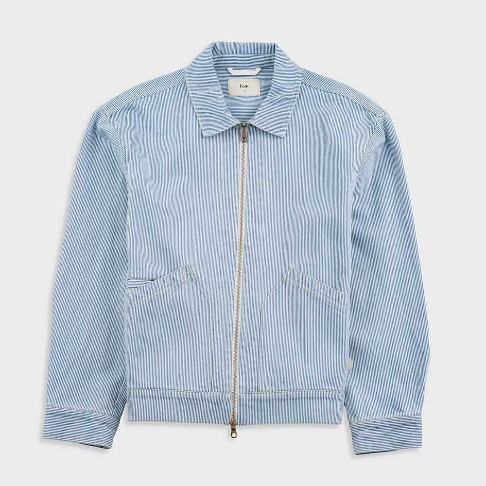 Folk Mechanic Jacket Pale Ticking Stripe