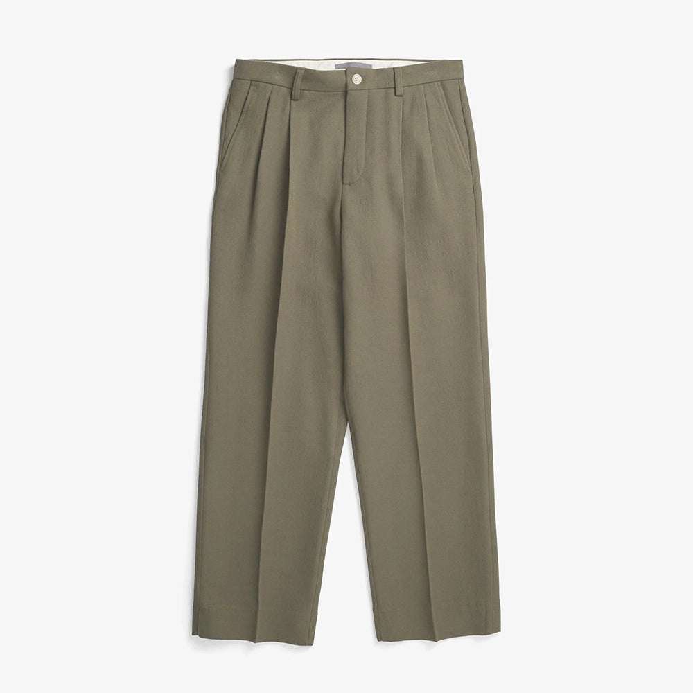 Norse Projects Benn Relaxed Cavalry Cotton Wool Pleated Trouser