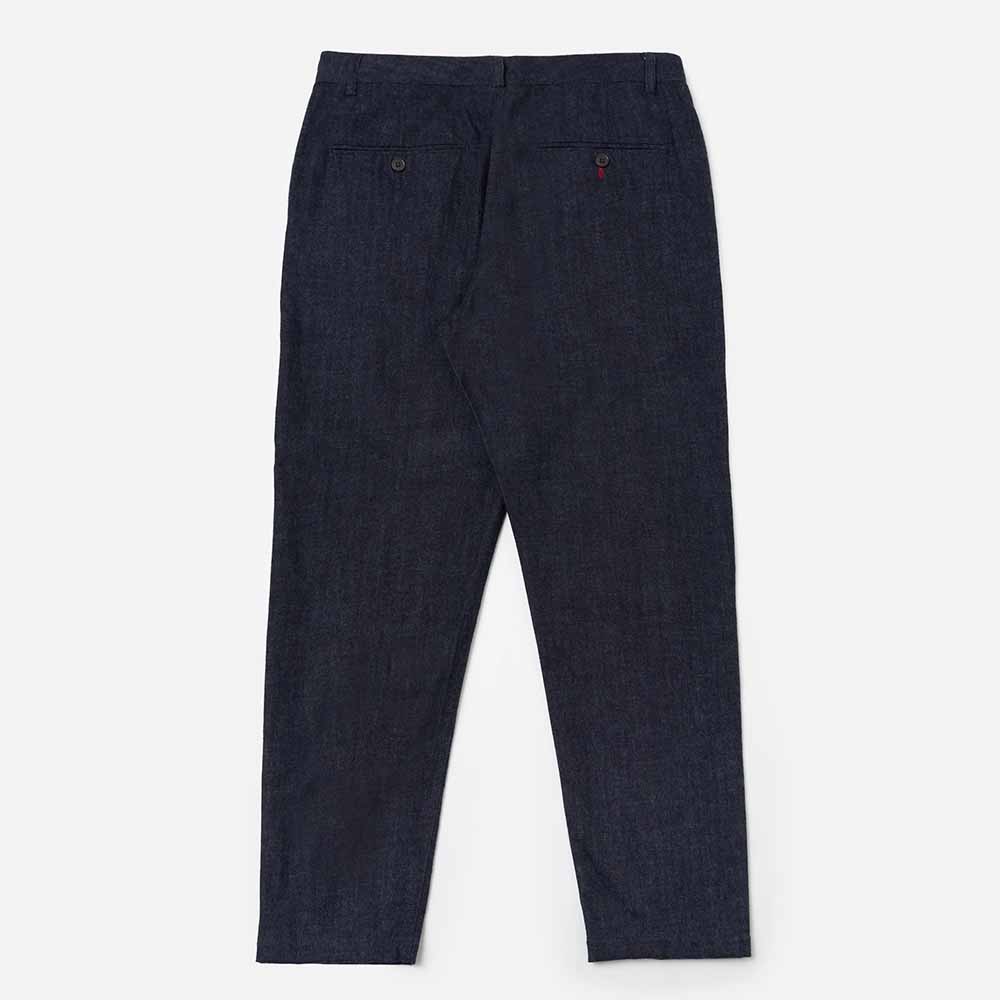 Universal Works Indigo Brushed Denim Military Chino