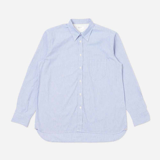 Universal Works Blue Classic Stripe Lazy Day Shirt