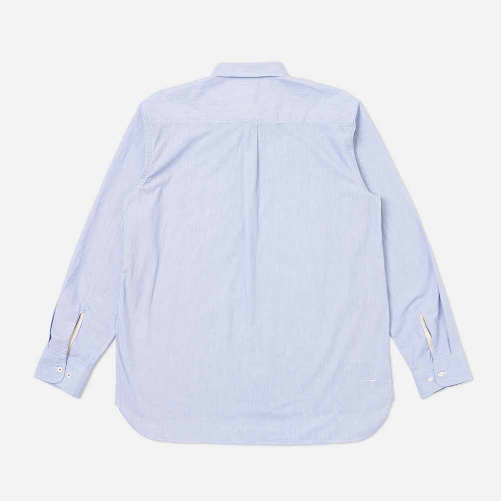 Universal Works Blue Classic Stripe Lazy Day Shirt