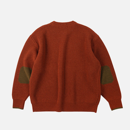 FrizmWORKS Patch Round Pullover Knit