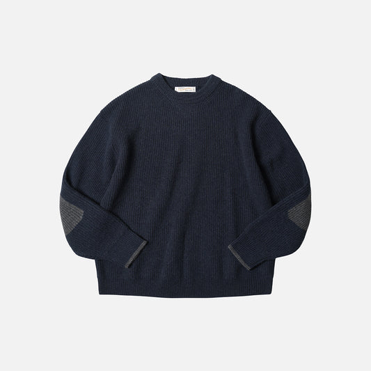 FrizmWORKS Patch Round Pullover Knit