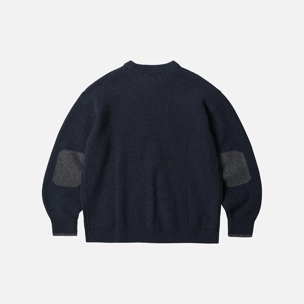 FrizmWORKS Patch Round Pullover Knit
