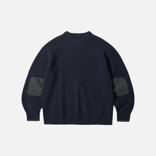 FrizmWORKS Patch Round Pullover Knit